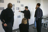 Transinstitutionelle Virtual Design Entwicklung: Jochen Vestner präsentiert das Design der ersten 10 Screens in der bildo Akademie, 1996. Foto: Thomas Kemnitz  