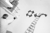 Ausstellungsaufbau: Die photographische Simulation, bildo Studio 1, 1989 
