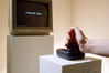 Ausstellung: mit farbstoff - computerkunst aus der bildo akademie, bildo Studio 2, Beitrag von Nikolai Luckow (touch me), 1991 