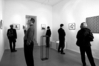 Ausstellungsvorbesichtigung Medienkunst im Wasserturm, Galerie Rössiger und Lindemuth, Berlin 1994. Foto: Thomas Kemnitz
