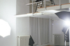 bildo Studio 1, Nutzung als Aufnahmestudio: Volkmar Lux und Thomas Kemnitz arbeiten im Rahmen der Firma motion pixel an einem Auftrag für den Karl Junghans Kunstverlag. Althoffstraße 0, 1993